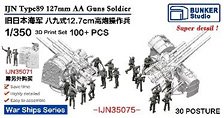 日本海軍 八九式十二糎七 高角砲員 (30ポーズ・100体) (プラモデル)