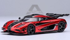 KOENIGSEGG One:1 (Metallic Red / Carbon Black / Silver) (Diecast Car)