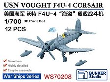 USN Vought F4U-4 Corsair (Set of 3) (Plastic model)