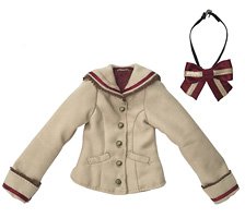 PNS Blue Bird`s Song Sailor jacket set Raspberry x Beige (Fashion Doll)