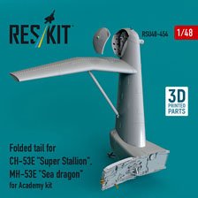Folded tail for CH-53E `Super Stallion`, MH-53E `Sea dragon` for Academy kit (3D printed) (Plastic model)