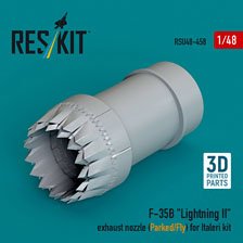 F-35B `Lightning II` exhaust nozzle (Parked/Fly) for Italeri kit (3D printed) (Plastic model)