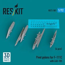 F-111C 内側パイロン w/LAU-105 ランチャー (4個入) (プラモデル)