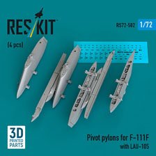 F-111F 内側パイロン w/LAU-105 ランチャー (4個入) (プラモデル)
