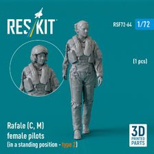 ラファールC/M 女性パイロット 立姿勢 2 (プラモデル)