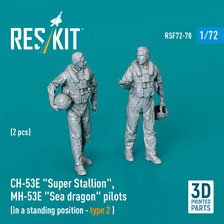 CH-53E/MH-53E パイロット 立姿勢 2 (2体入) (プラモデル)