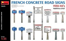 フランス東部、北部 コンクリート道路標識 1930-40年代 (プラモデル)