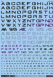 1/144 Font Decall No.17 [Cyber Space Alphabet] Prism Night Purple (Material)