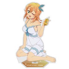 The Demon Girl Next Door 2-Chome [Especially Illustrated] Mikan Hinatsuki Acrylic Stand (Large) Staying Over Ver. (Anime Toy)
