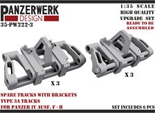 IV号F～H型用予備履帯ラック+Typ.3A履帯・6セット (プラモデル)