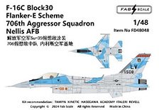 F-16C Block30 Flanker-E Scheme 706th Aggressor Squadron Nellis AFB (Decal)