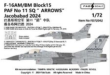 F-16AM/BM Block 15 PAF 11SQ `Arrows` Jacobabad 2024 MiG/Sukhoi Killer (Decal)