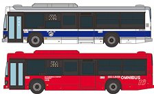 The Bus Collection JR Kyushu Bus Old and New Color Two Car Set (2 Cars Set) (Model Train)
