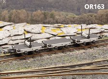 (O Narrow) OR163 Penrhyn Quarry Railway Bolster Wagons (3) Laser-cut kits (NG7) (3-Car Set) (Model Train)