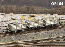(O Narrow) OR164 Penrhyn Quarry Railway Slate Wagons (3) Laser-cut kits (NG7) (3-Car Set) (Model Train)