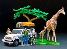 海洋堂×トミカリミテッド ヴィンテージ ジオコレ64 #カースナップ28a サファリ1 (トヨタ ランドクルーザー FJ56V型付属) (ミニカー)