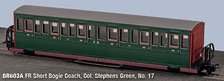 (OO-9) GR-603A FR Short `Bowsider` Coach - Colonel Stephens No.17 (Model Train)