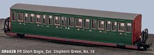 (OO-9) GR-603B FR Short `Bowsider` Coach - Colonel Stephens No.18 (Model Train)