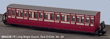 (OO-9) GR-622B FR Long `Bowsider` Coach - Red & Cream No.20 (Model Train)