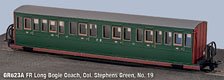 (OO-9) GR-623A FR Long `Bowsider` Coach - Colonel Stephens No.19 (Model Train)