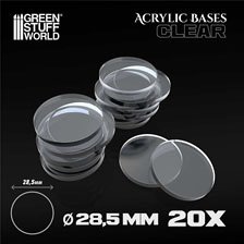 クリアーアクリルベース 円形28.5mm(20枚入) (ディスプレイ)