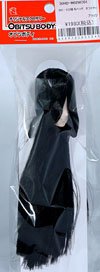 30-02 Hair Implant Head (Whity) Black 01(Fashion Doll)