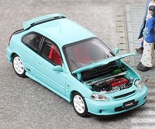 ホンダ シビック タイプR EK9 ティファニーブルー (ミニカー)