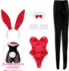AZO2 Satin Bunny Girl set (Red) (Fashion Doll)