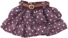 1/12 Georgette Frill Skirt (Violet x White) (Fashion Doll)