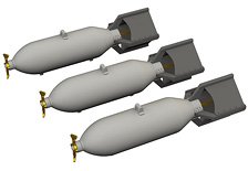 P-40 100lb M30 US bomb PRINT (for Eduard) (Plastic model)
