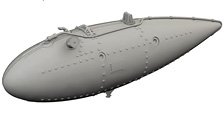 P-40 52gal drop tank PRINT (for Eduard) (Plastic model)