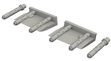 F4F-4 gun barrels PRINT (for Academy) (Plastic model)