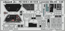 Lysander Mk.I/III Zoom Etched Parts (for Airfix) (Plastic model)