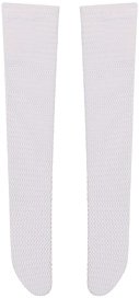PNM Tulle Over Knee-High Socks (White) (Fashion Doll)