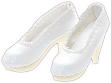 1/6 Enamel High Heels (White) (Fashion Doll)