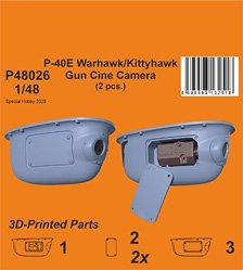 P-40E Warhawk/Kittyhawk Gun Cine Camera (N-2 type) (for Eduard) (Plastic model)