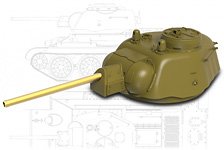 WWII 露/ソ T-34-76「フォルモチカ」砲塔 後期型 金属砲身付(ズベズダ/ドラゴン用) (プラモデル)