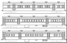 War Damage Restoration Coach OHA71 Four Car Set Paper Kit (Unassembled Kit) (Model Train)