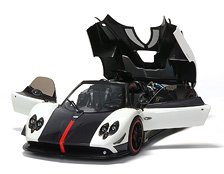 Pagani Zonda cinque Roadster diecast full open Bianco Benny - BASIC PACK *die-cast (ミニカー)
