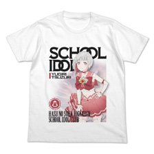 Love Live! Hasu no Sora Jogakuin School Idol Club Tsuzuri Yugiri Full Color T-Shirt Official Card Game Ver./ White -XL (Anime Toy)
