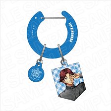 The New Prince of Tennis Acrylic Carabiner Eiji Kikumaru School Uniform Ver. (Anime Toy)