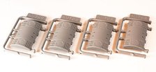 16番(HO) 1/80スケール 電車クーラーパーツ AU75Sクーラー 4個入り プラスチックキット (組み立てキット) (鉄道模型)