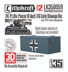 24 PzDiv Pz IV Ausf F/G Early Stwge Rack & Bin Ver. 2 (Plastic model)