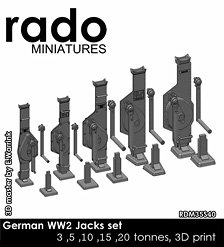 WWII ドイツ ジャッキセット(3/5/10/15/20トン型) (プラモデル)
