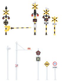 Railroad Crossing (Kit Type) (Model Train)