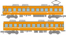 鉄道コレクション 一畑電車 5000系5009編成 (オレンジカラー) 2両セットB (2両セット) (鉄道模型)
