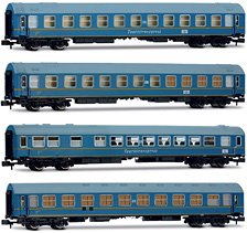 DR, 4-unit pack, `Tourex` set 2/2, blue livery, WR + SD + 2 x WLAB, ep.III (4-Car Set) (Model Train)