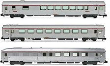SNCF, 3-unit set TEE `Mistral` (Nice-Paris), Vru + Arux + AD4tux, silver, ep.IV (3両セット) (鉄道模型)