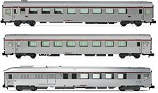 SNCF, 3-unit pack TEE `Mistral` Nice-Paris, Arux + A8u + AD4tux, silver, ep.IV (3両セット) (鉄道模型)