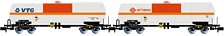 SNCF, 2-unit pack tank wagons for chlorine, VTG + ermewa ep.VI (2両セット) (鉄道模型)